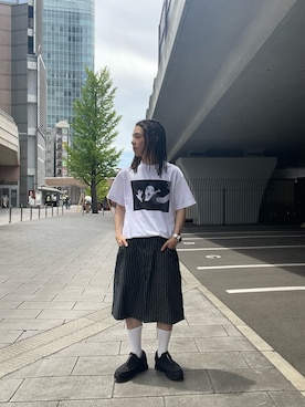 「アイテム（デニムパンツ）」を使った、高尾尚樹さん（メンズ・165cm）の夏コーディネート