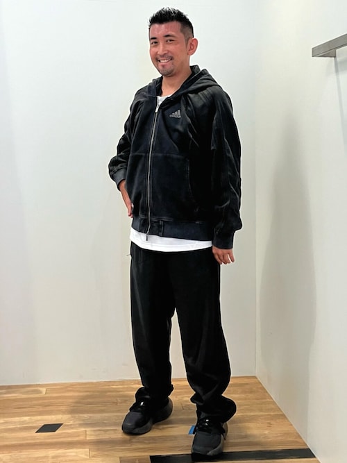 新品XXL Adidas フルジップパーカー　ブラック　IV9334 レディース ADILENIUM オーバーサイズ フルジップパーカー