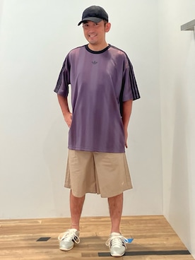 「アディダスオリジナルス」｜「アイテム（キャップ）」を使った、SRさん（メンズ・164cm）の夏コーディネート