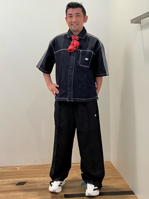 オリジナルス デニム半袖ワーク シャツ / アディダスオリジナルス