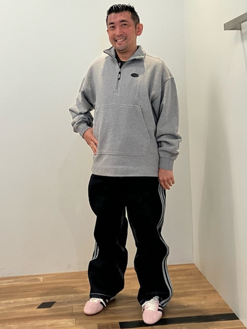 90s オルタナティブ スポーツ ハーフジップ グラフィック フリース