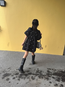 「アイテム（ワンピース）」を使った、TSUMUNOさん（キッズ・128cm）の秋コーディネート