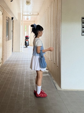 「ZARA KIDSのアイテム」を使った、TSUMUNOさん（キッズ・134cm）の秋コーディネート