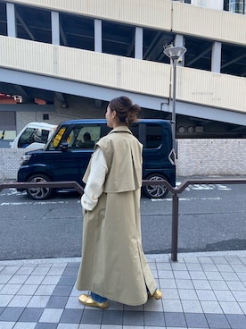 「Ungrid（アングリッド）のアイテム（その他アウター）」を使った、佐々木悠さん（レディース・158cm）の冬コーディネート