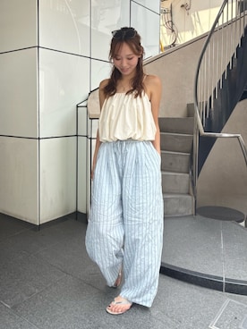 佐々木悠さん(レディース・159cm)の夏コーディネート