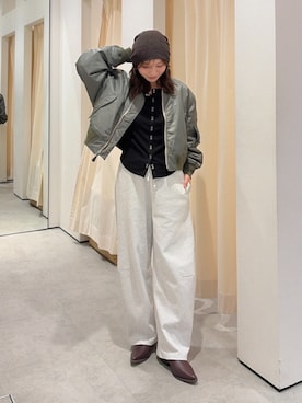 「Ungrid（アングリッド）のアイテム」を使った、佐々木悠さん（レディース・159cm）の秋コーディネート