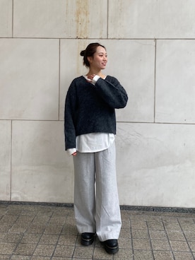 佐々木悠さん（レディース・158cm）の冬コーディネート