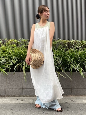 「アイテム（ワンピース/ドレス）」を使った、佐々木悠さん（レディース・159cm）の夏コーディネート