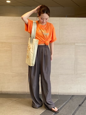 「Ungrid（アングリッド）のアイテム」を使った、佐々木悠さん（骨格ストレート・レディース・159cm）の夏コーディネート