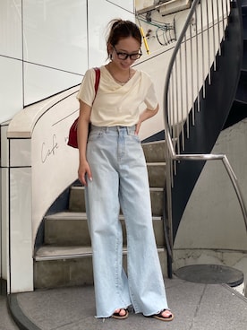 「Ungrid（アングリッド）のアイテム」を使った、佐々木悠さん（骨格ストレート・レディース・159cm）の夏コーディネート