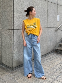 ungridシースルーノースリトップス Ungrid（アングリッド） SALE50%OFF トップス 春夏 ヴィンテージロゴ