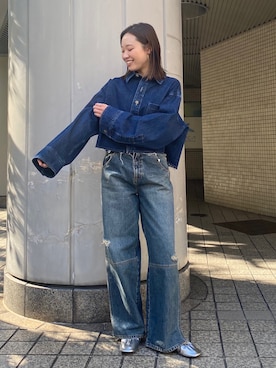 「Ungrid（アングリッド）のアイテム」を使った、佐々木悠さん（骨格ストレート・レディース・159cm）の冬コーディネート