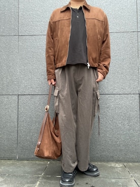 「CLEL（クレイル）のアイテム（パンツ）」を使った、hiroさん（メンズ・175cm）の秋コーディネート
