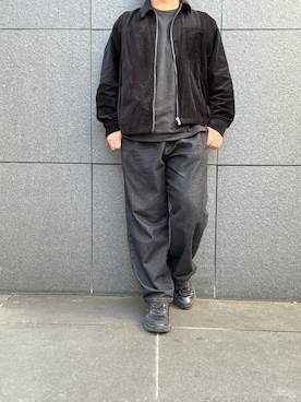 「オールブラックコーデ」｜hiroさん（メンズ・175cm）の秋コーディネート