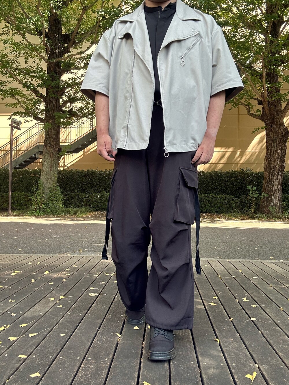 welise×翔】モードギミックダブルライダースシャツを使った人気
