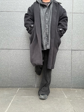 「アイテム（ステンカラーコート）」を使った、hiroさん（メンズ・175cm）の秋コーディネート