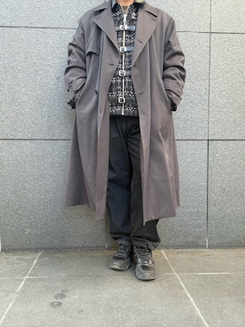 「アイテム（トレンチコート）」を使った、hiroさん（メンズ・175cm）の秋コーディネート