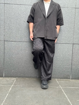 「ジャガード」｜「アイテム（ジャケット/アウター）」を使った、hiroさん（メンズ・175cm）の夏コーディネート