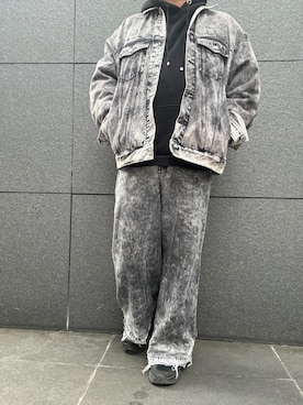 「アイテム（デニムジャケット）」を使った、hiroさん（メンズ・175cm）の秋コーディネート