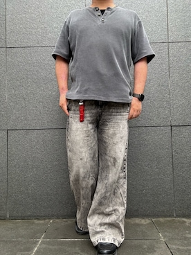 「ADRER（アドラー）のアイテム（トップス）」を使った、hiroさん（メンズ・175cm）の夏コーディネート