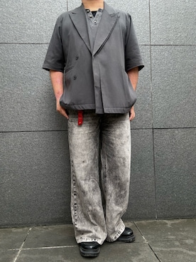 「ADRER（アドラー）のアイテム（トップス）」を使った、hiroさん（メンズ・175cm）の夏コーディネート