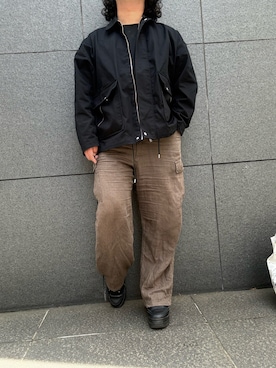 「ADRER（アドラー）のアイテム（ブルゾン）」を使った、hiroさん（メンズ・175cm）の春コーディネート