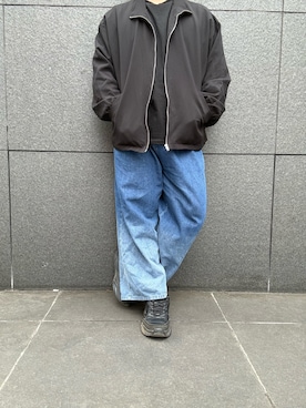 「アイテム（ブルゾン）」を使った、hiroさん（メンズ・175cm）の冬コーディネート