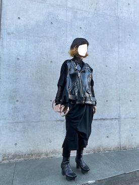 「アイテム（クラッチバッグ）」を使った、ゆきえさん（レディース・153cm）の秋コーディネート