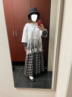 「MSGM（エムエスジーエム）のアイテム」を使った、ゆきえさん（レディース・153cm）の夏コーディネート