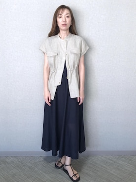 「ROPE'（ロペ）のアイテム」を使った、arakakiiiiさん（レディース・162cm）の夏コーディネート