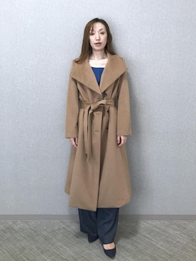 「アイテム（ステンカラーコート）」を使った、arakakiiiiさん（レディース・162cm・30代）の秋コーディネート