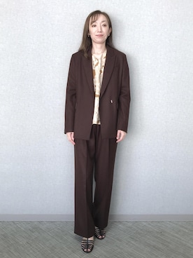 「アイテム（テーラードジャケット）」を使った、arakakiiiiさん（レディース・162cm・30代）の秋コーディネート