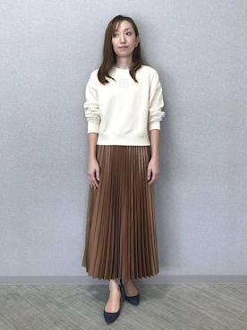 「ROPE'（ロペ）のアイテム（スカート）」を使った、arakakiiiiさん（レディース・162cm）の秋コーディネート