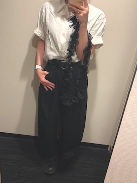 「JEANASIS（ジーナシス）のアイテム（パンツ）」を使った、ゆーさん（レディース・155cm）の夏コーディネート