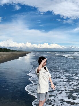 「NOのアイテム（トップス）」を使った、Ellieさん（レディース・153cm）の夏コーディネート