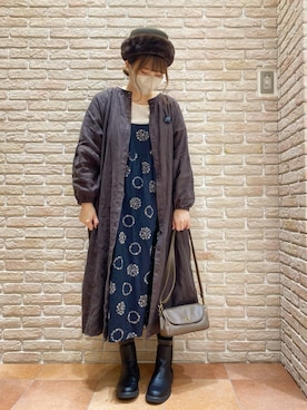 「秋色コーデ」｜「アイテム（ワンピース/ドレス）」を使った、い ま む らさん（レディース・162cm）の秋コーディネート