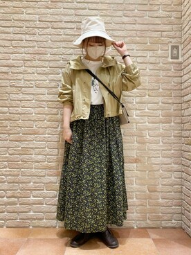 「サマンサ モスモス(Samansa Mos2)」｜「アイテム（マウンテンパーカー）」を使った、い ま む らさん（レディース・162cm）の春コーディネート