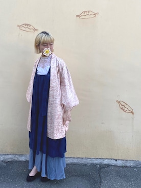 「アイテム（その他アウター、ピンク系）」を使った、Sunny さん（レディース・148cm）の春コーディネート