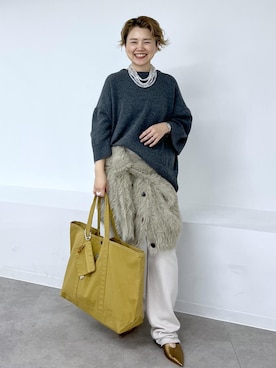 「アイテム（パンプス）」を使った、Hiromさん（レディース・154cm・40代）の秋コーディネート