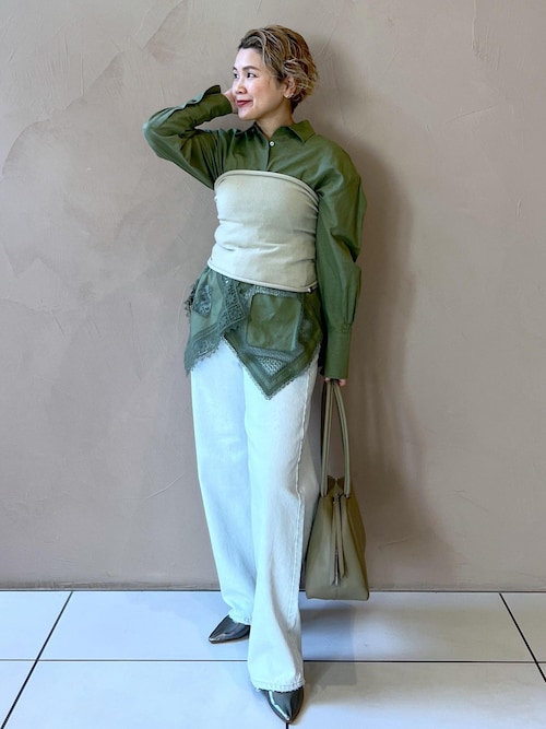 サロンアダムエロペ　ヘムクロスレースシャツ SALON adam et ropé(サロン アダム エ ロペ) / ヘムクロスレースシャツ