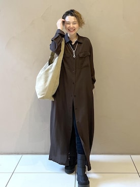 「アイテム（ワンピース/ドレス）」を使った、Hiromさん（レディース・154cm・40代）の秋コーディネート