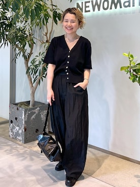 「アイテム（ローファー）」を使った、Hiromさん（レディース・154cm・40代）の夏コーディネート