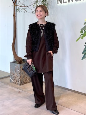 「ADAM ET ROPE'（アダムエロペ）の【W S（ドゥーブル）】リアルレザーメリージェーン（パンプス）」を使った、Hiromさん（レディース・154cm・40代）の秋コーディネート