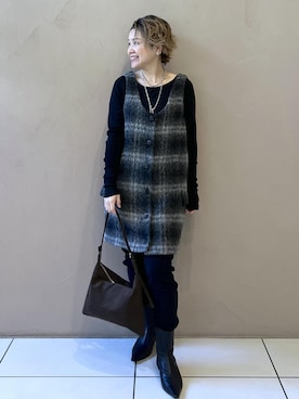 「アイテム（ワンピース/ドレス）」を使った、Hiromさん（レディース・154cm・40代）の秋コーディネート