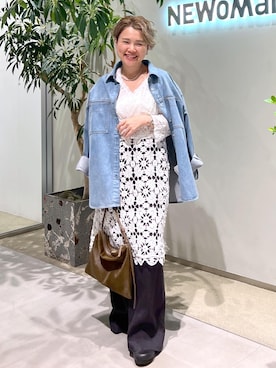 「アイテム（スラックス）」を使った、Hiromさん（レディース・154cm・40代）の夏コーディネート