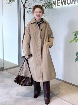 「アイテム（ダウンジャケット/コート）」を使った、Hiromさん（レディース・154cm）の秋コーディネート