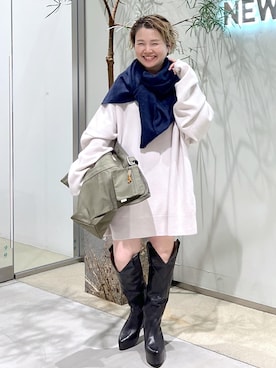 「アイテム（トートバッグ）」を使った、Hiromさん（レディース・154cm・40代）の秋コーディネート