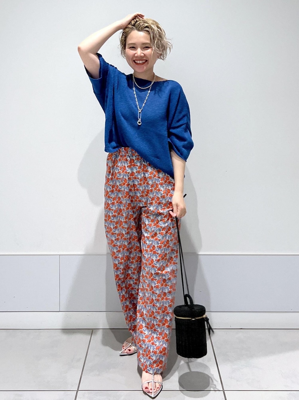 24SS]LIBERTY（リバティ）プリントイージーパンツ【洗える】を