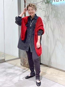 「アイテム（レギンス/スパッツ）」を使った、Hiromさん（レディース・154cm）の秋コーディネート