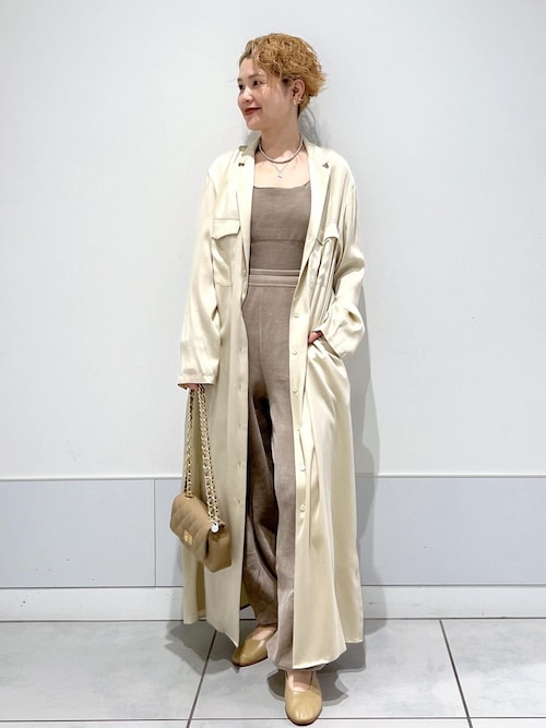 セール】シルクシャツワンピース【セットアップ対応】【洗える